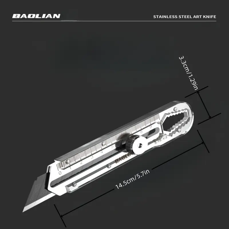 Rubber-Coated Stainless Steel Utility Knife - Image 5