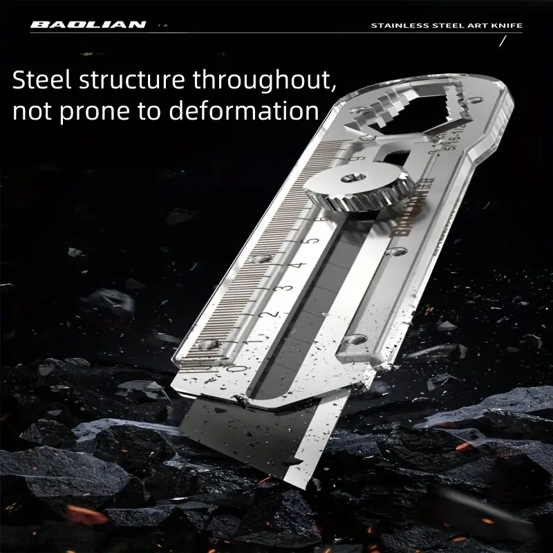 Rubber-Coated Stainless Steel Utility Knife - Image 6