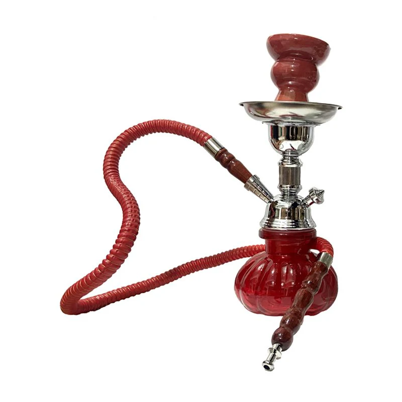 10″ Aluminum and Glass Pumpkin 1 Hose Hookah - Image 2