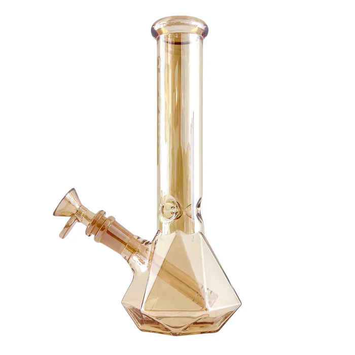 10" Geometric Hexagon Electroplated Glass Bong - Image 10