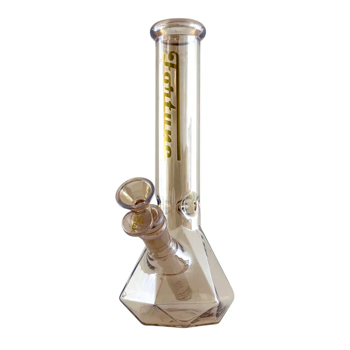 10" Geometric Hexagon Electroplated Glass Bong - Image 4