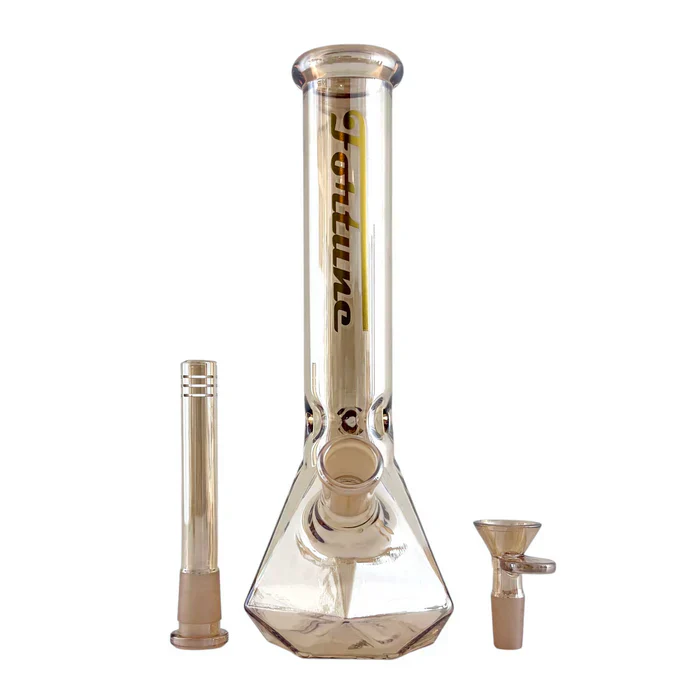 10" Geometric Hexagon Electroplated Glass Bong - Image 5