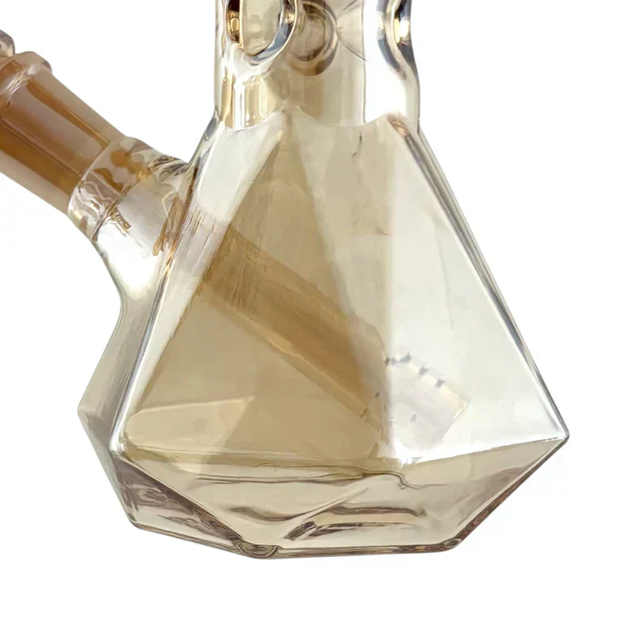 10" Geometric Hexagon Electroplated Glass Bong - Image 6