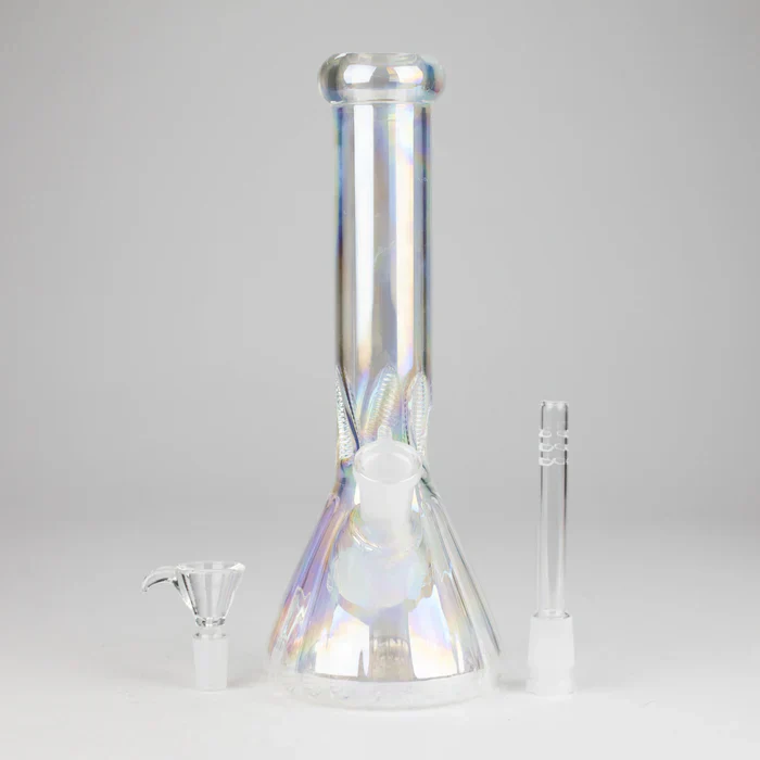 10" Shiny Beaker Ribbed Base Bolt IC w/ Handle Slide - Image 3