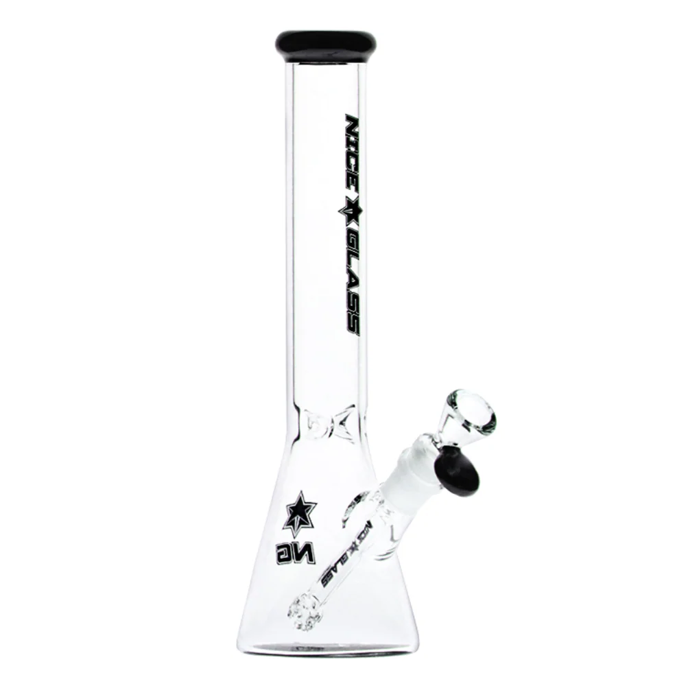 Nice Glass - 11" 7mm Slim Beaker with Bottom Design