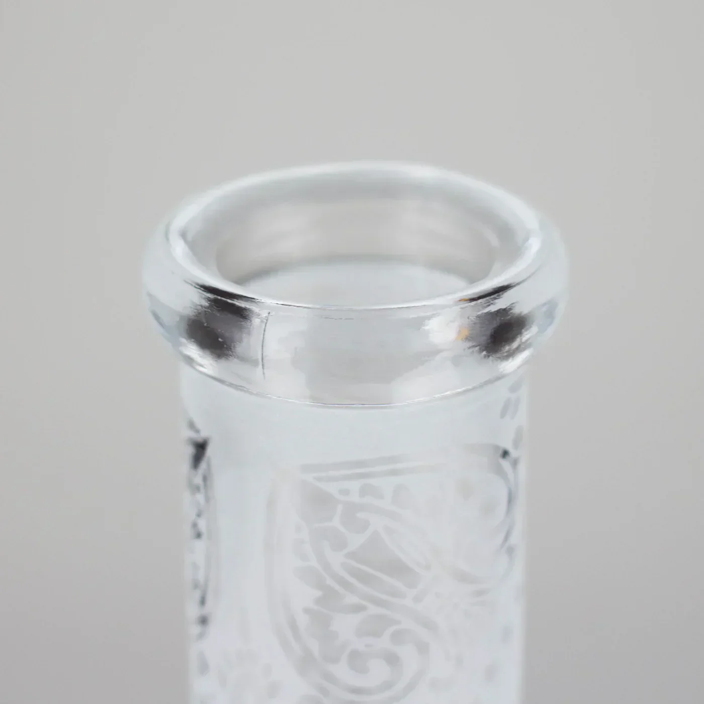 11″ Straight Tube Classic Frosted Glass Bong - Pattern 5 - Image 3