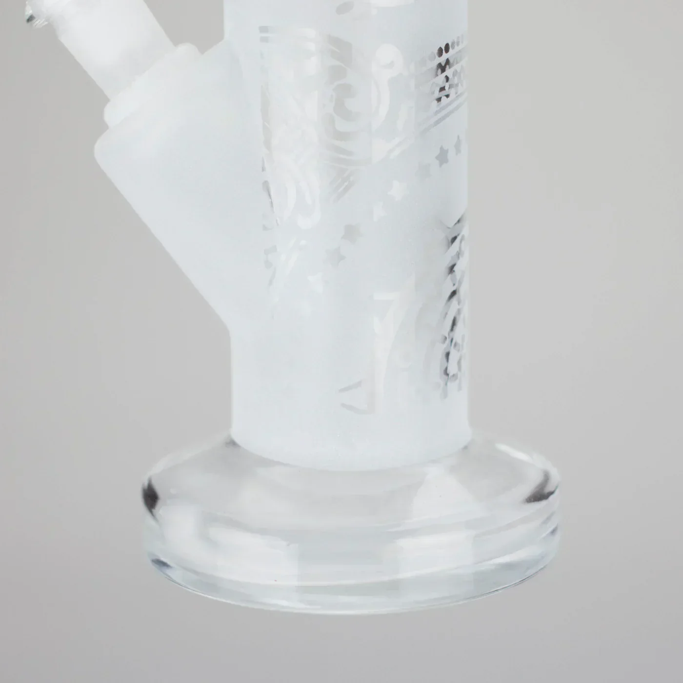 11″ Straight Tube Classic Frosted Glass Bong - Pattern 5 - Image 5