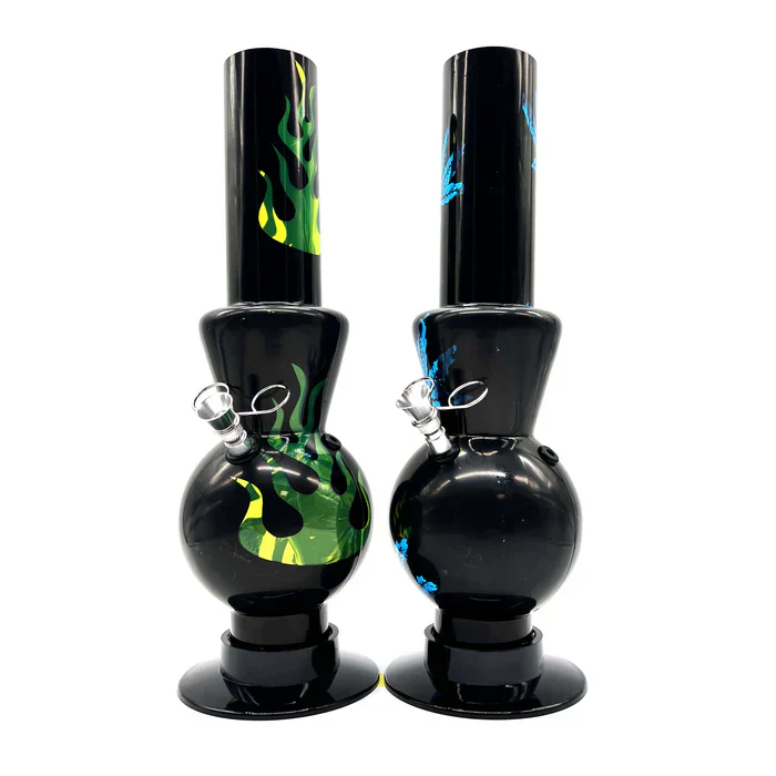 12" Black Acrylic Water Pipe Bong - Image 2