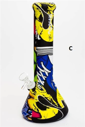 12" Graphic Printed Silicone Detachable Water Bong - Image 3