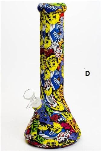 12" Graphic Printed Silicone Detachable Water Bong - Image 4