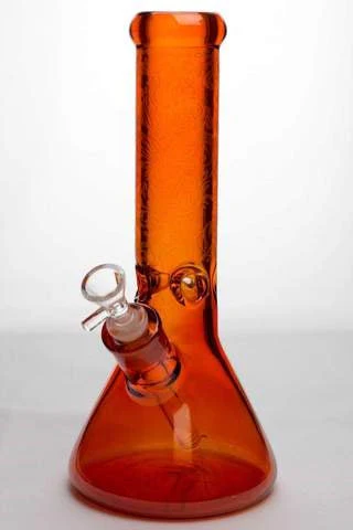 12" Sandblasted 7mm Metallic Glass Bong - Image 2