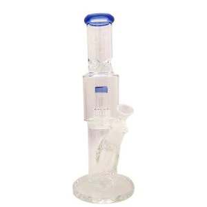 12" Straight Tube Bong Tire Percolator W/ Inline Ash Catcher