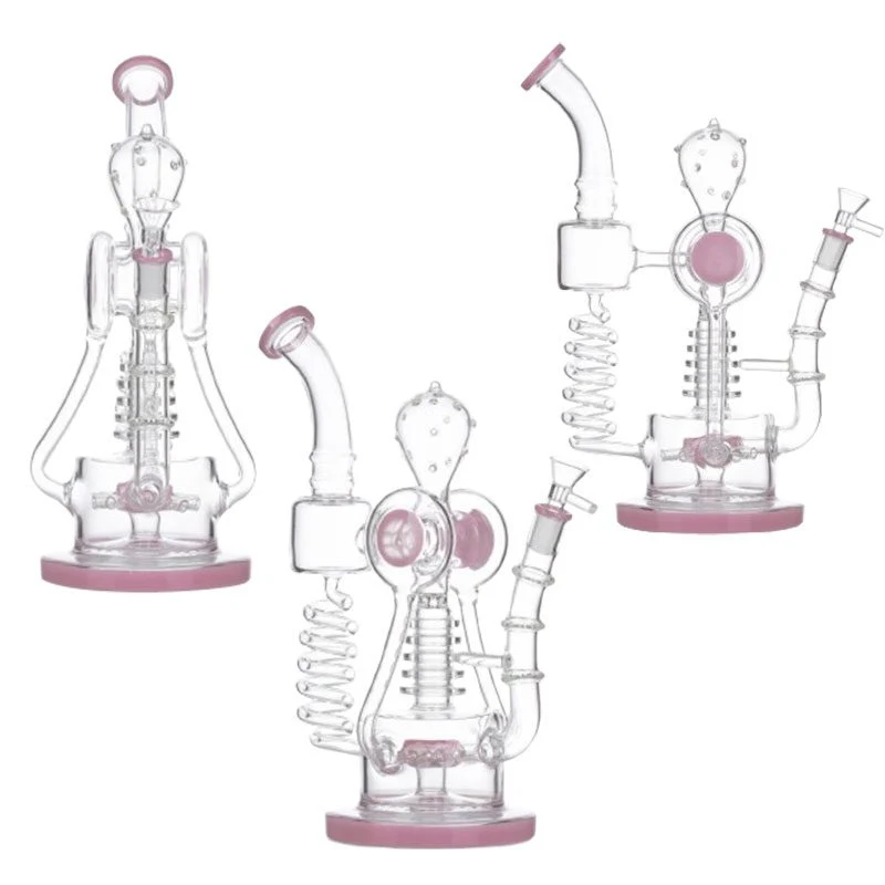 13″ Double Hopper Recycler Glass Bong