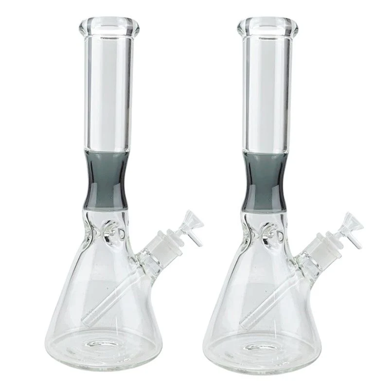 14″ 7mm Beaker Bong w/ Coloured Neck - Image 3