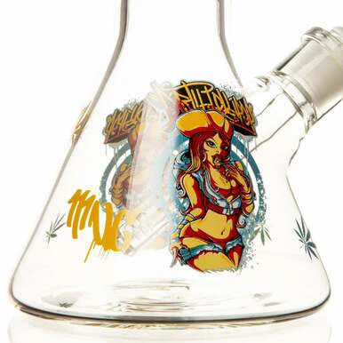 14" 7mm Hot Treasure Beaker Bong - Image 2