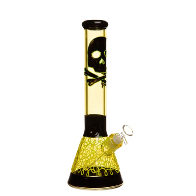 14" 7mm Neon Spooky Glass Bong - Image 2