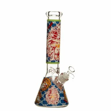 14" 7mm Rasta Leo Glass Bong - Image 3