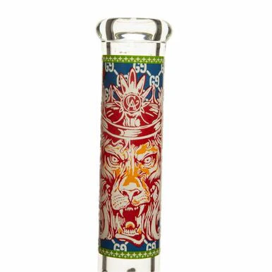 14" 7mm Rasta Leo Glass Bong - Image 4