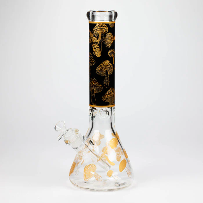 14" Glow In The Dark Mushroom Beaker Bong - Image 2
