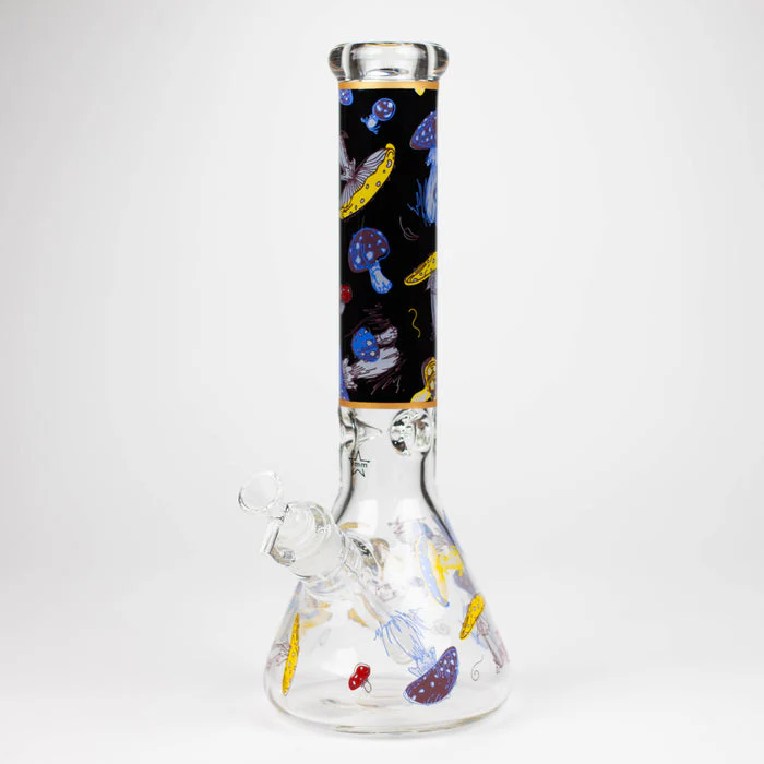 14" Glow In The Dark Mushroom Beaker Bong - Image 3