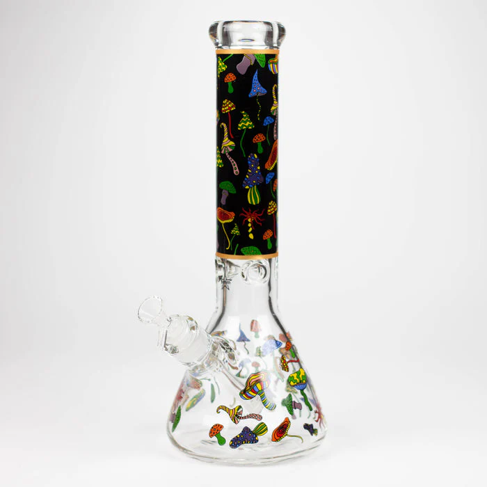 14" Glow In The Dark Mushroom Beaker Bong - Image 4