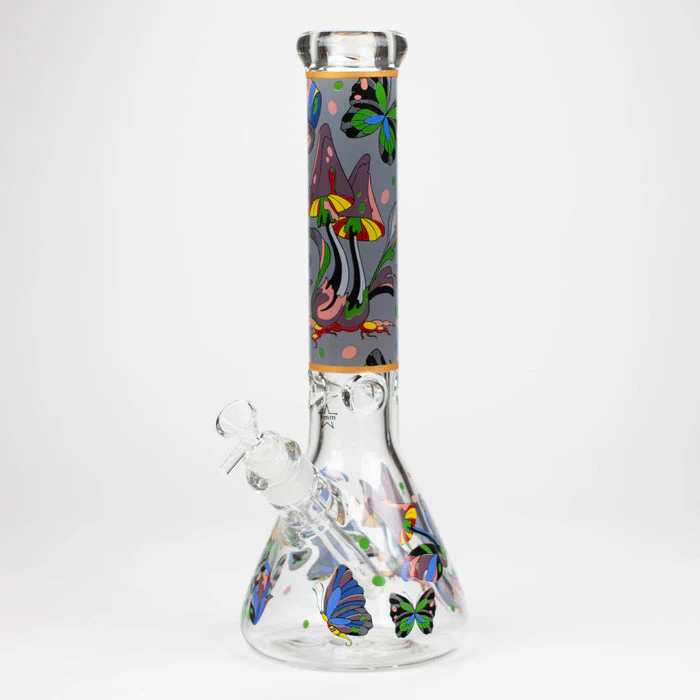 14" Glow In The Dark Mushroom Beaker Bong - Image 6