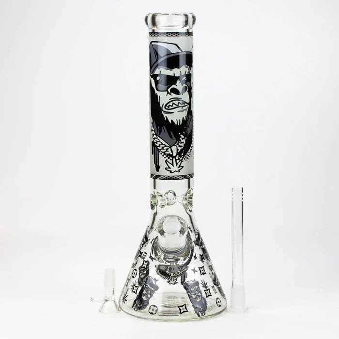 14" Gorilla Glow in the Dark Beaker Bong 7mm - Image 3