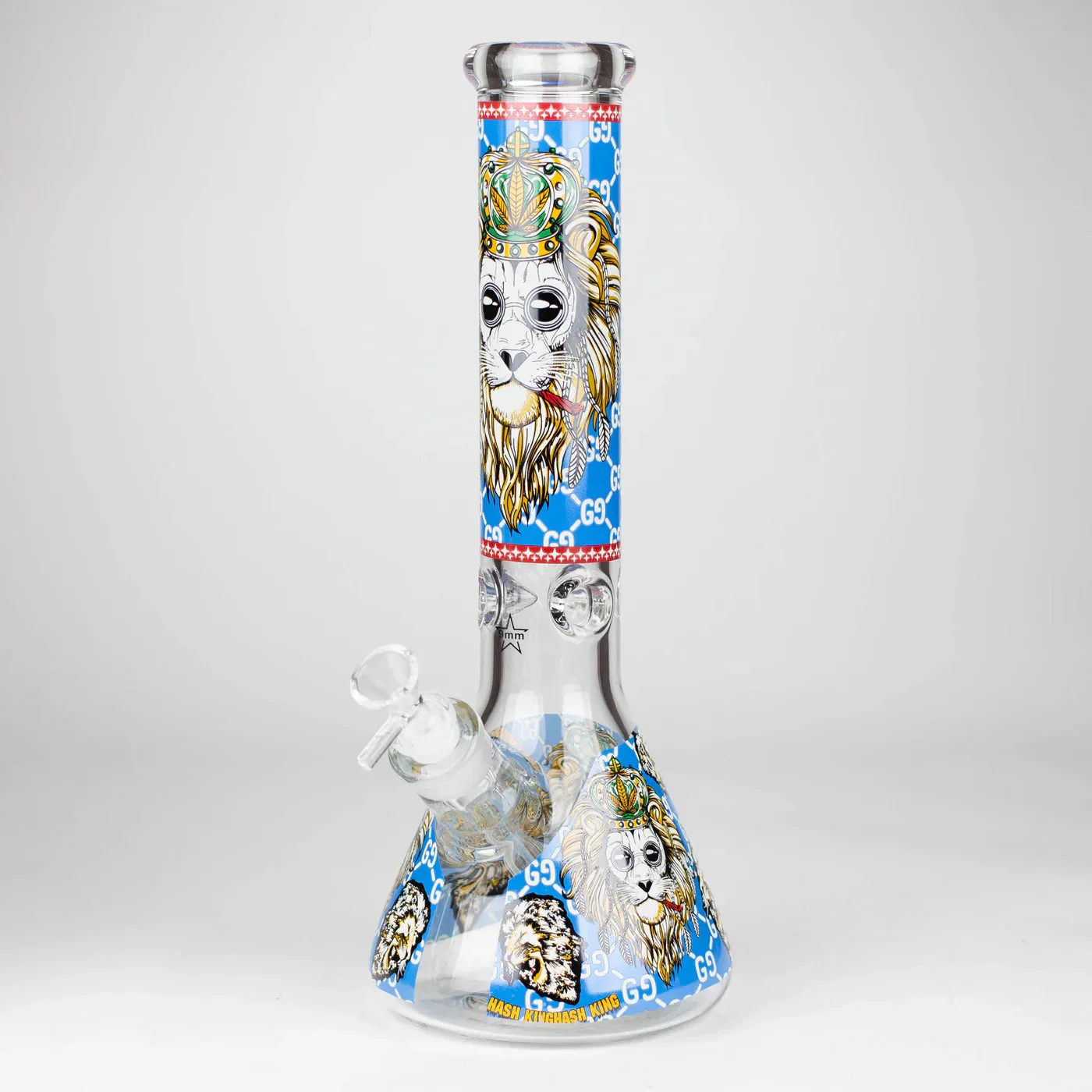 14" Hash King Glow In The Dark 9mm Glass Bong - Image 5