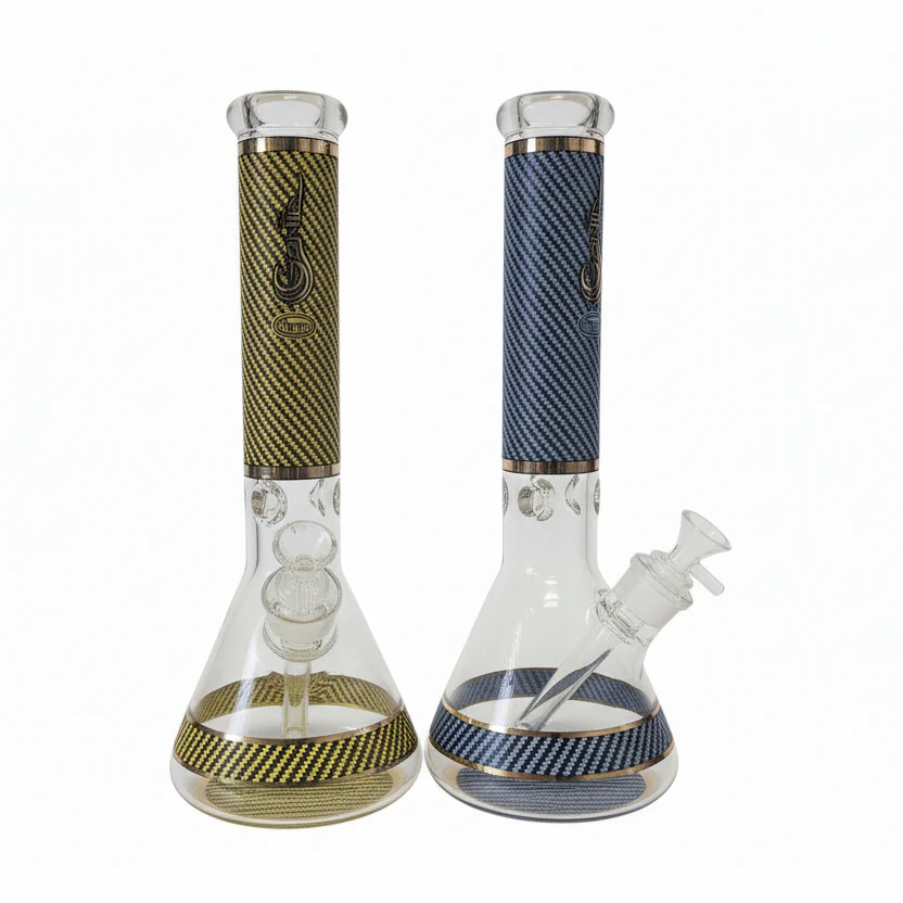 Genie 14" 9mm Mosaic Pattern Glass Beaker Bong