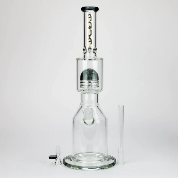 17" AQUA Glass Showerhead Percolator Bong - Image 6
