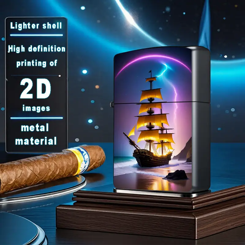 2D Glowing Sails Ship Lighter Shell - Image 2