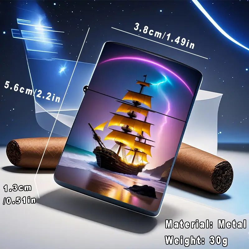 2D Glowing Sails Ship Lighter Shell - Image 3
