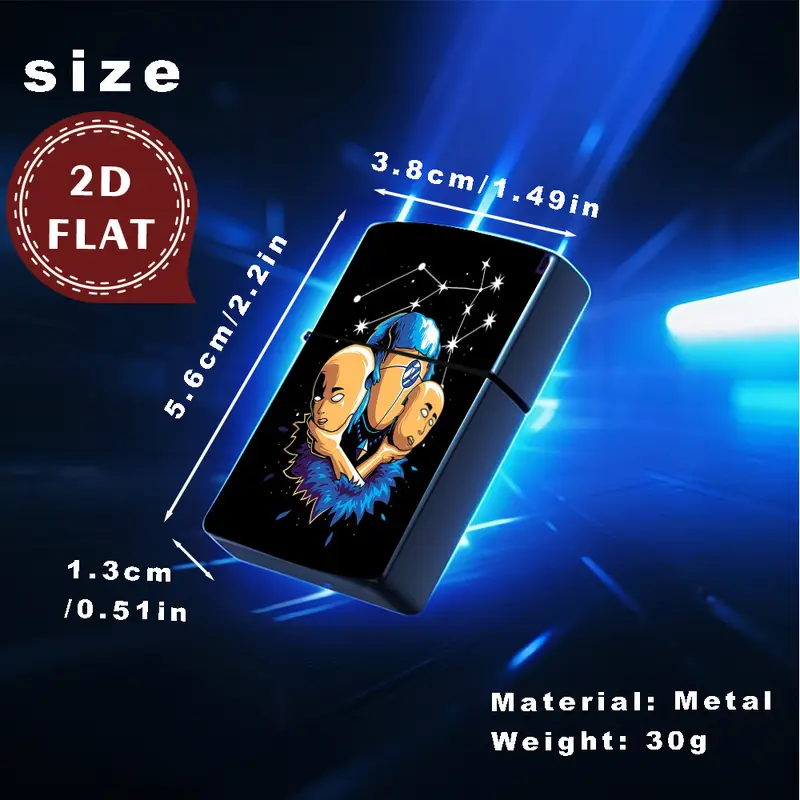 2D Retro Cosmic Elements Abstract Human Figures Lighter Shell - Image 2