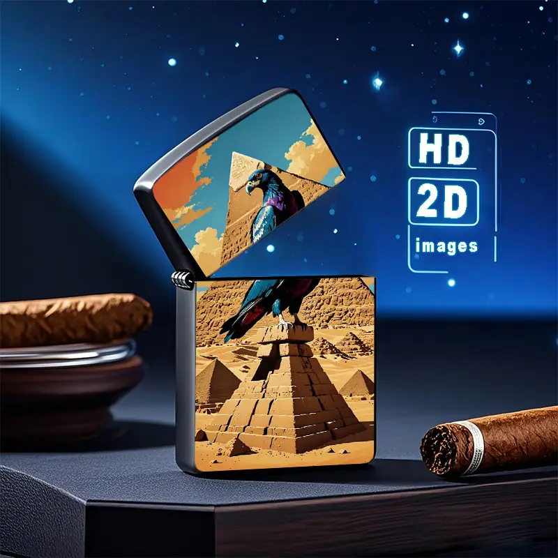 2D Egyptian Bird Pyramid Landscape Lighter Shell - Image 2