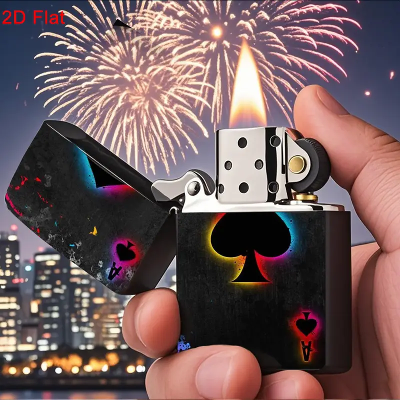 Neon Ace of Spades Metal Lighter - Image 4