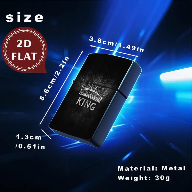 Retro King Crown Aluminum Lighter Shell - Image 2