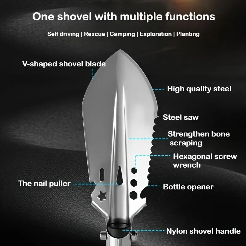 Rugged Multi-Functional Camping Mini Shovel - Image 3