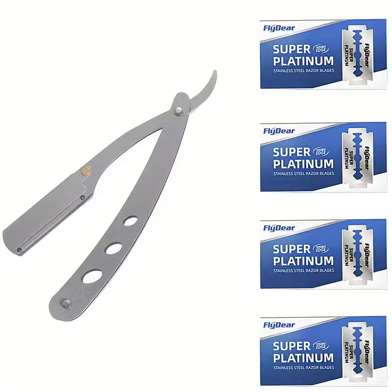 FlyDear - Straight Steel Razors Shaving Knife & Blades Set - Image 6