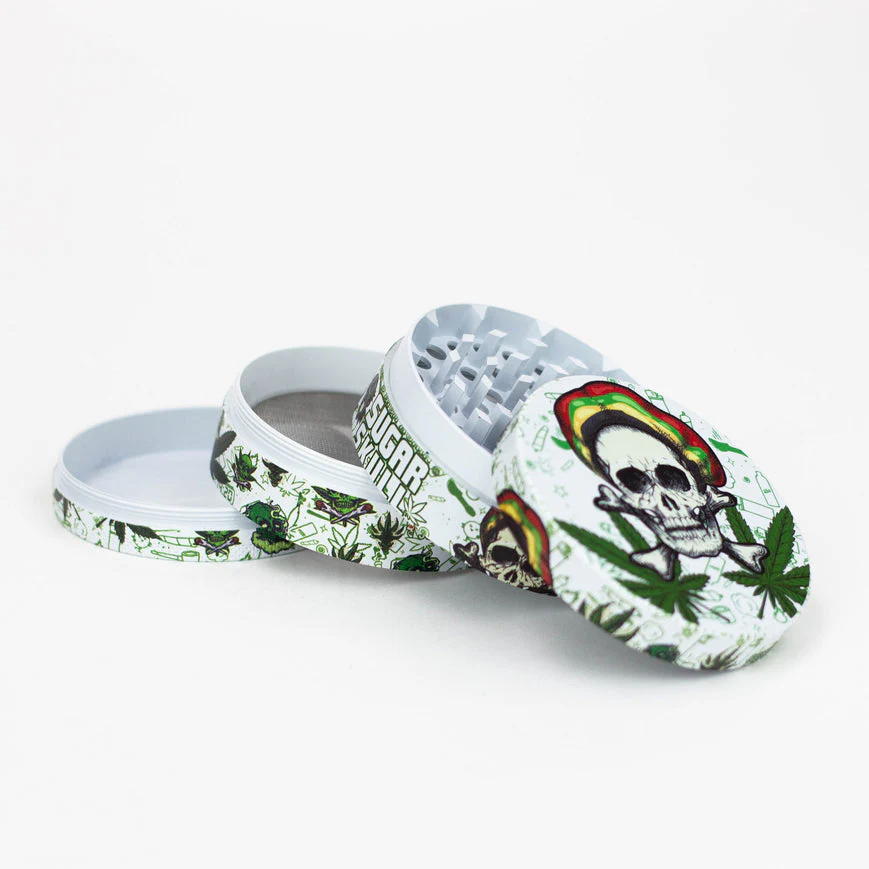 2.5" Metal 4 Piece Grinder with New Sugar Skull Design - Image 2