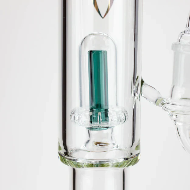 21" AQUA Glass 2-In-1 Inline Diffuser Glass Bong - Image 4