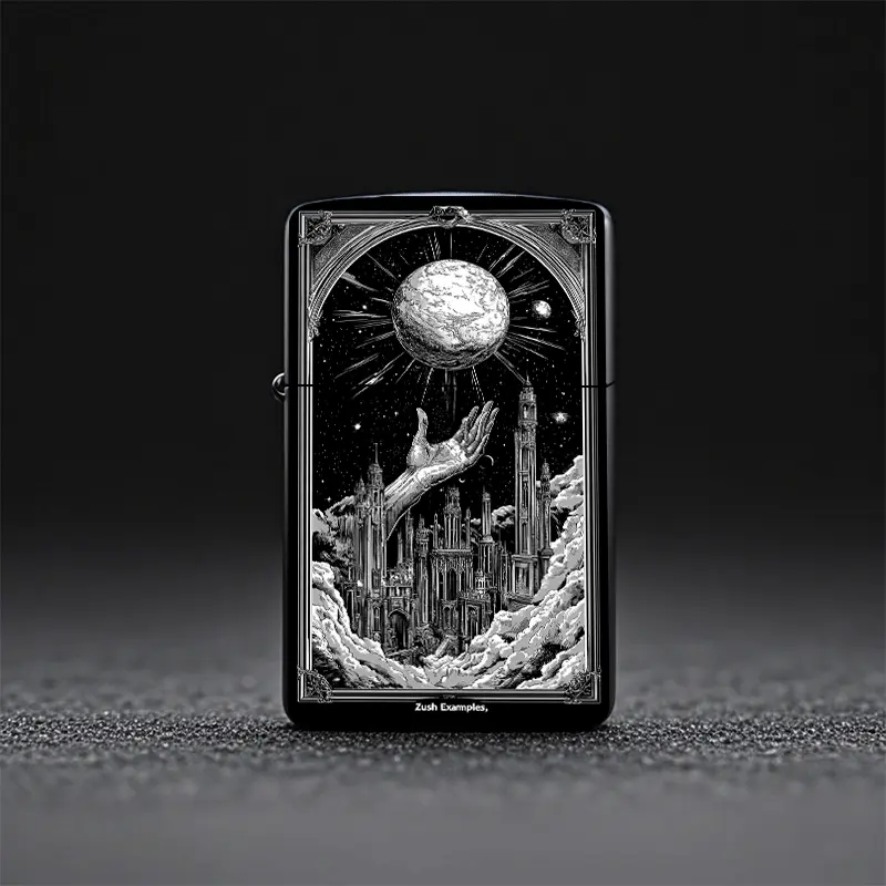 2D Enchanted Castle & Moonlight Scene Lighter Case - Image 3
