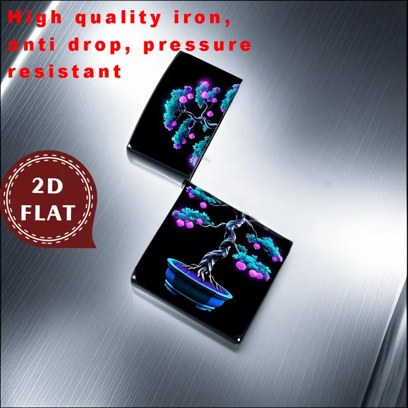 2D Flat Bonsai Pattern Design Retro Fashion Lighter Shell - Image 2