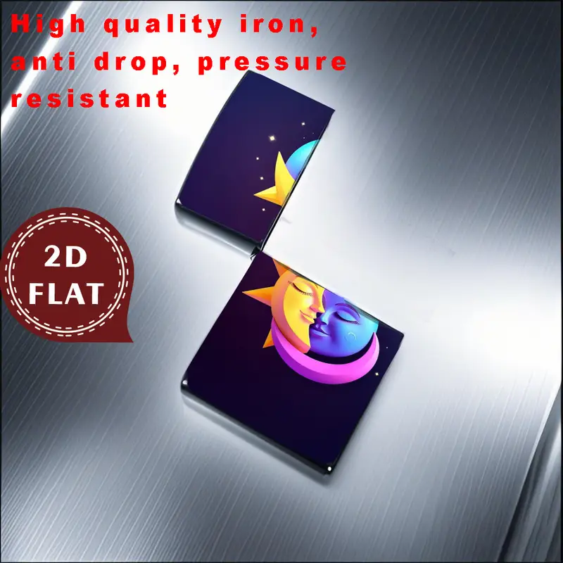 2D Flat Celestial Faces Kissing Retro Lighter Shell - Image 2