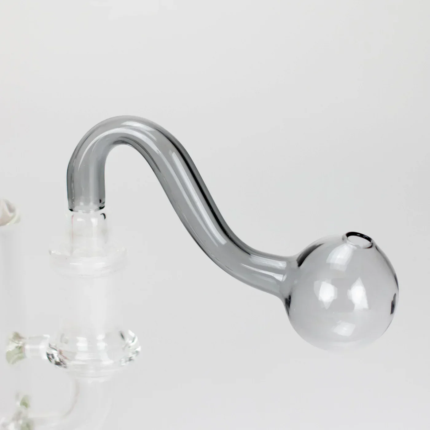 3.5″ U-Type Oil Burner Pipe w/ 14mm Glass Bubble Attachment - Image 2