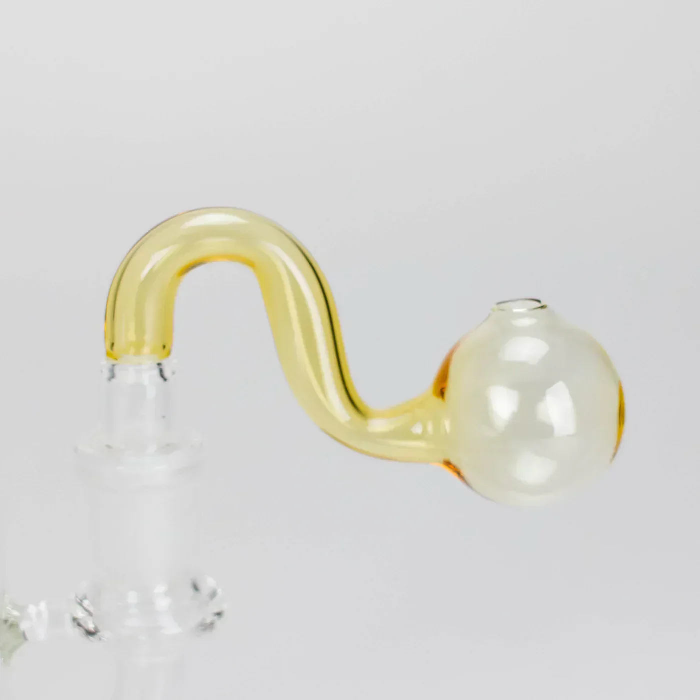 3.5″ U-Type Oil Burner Pipe w/ 14mm Glass Bubble Attachment - Image 4