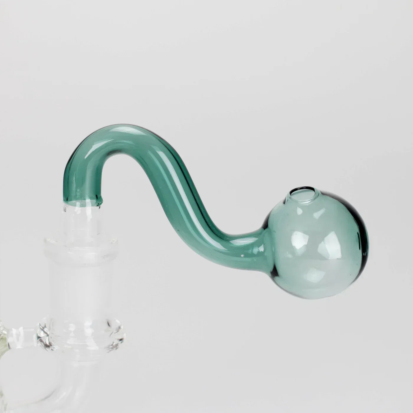 3.5″ U-Type Oil Burner Pipe w/ 14mm Glass Bubble Attachment - Image 7