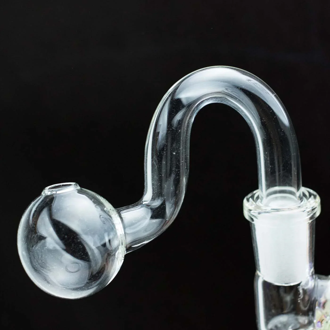 3.5″ U-Type Oil Burner Pipe w/ 14mm Glass Bubble Attachment - Image 8