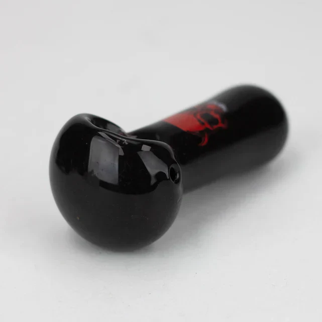 3" Heavy glass Black Hand Pipe - Image 5