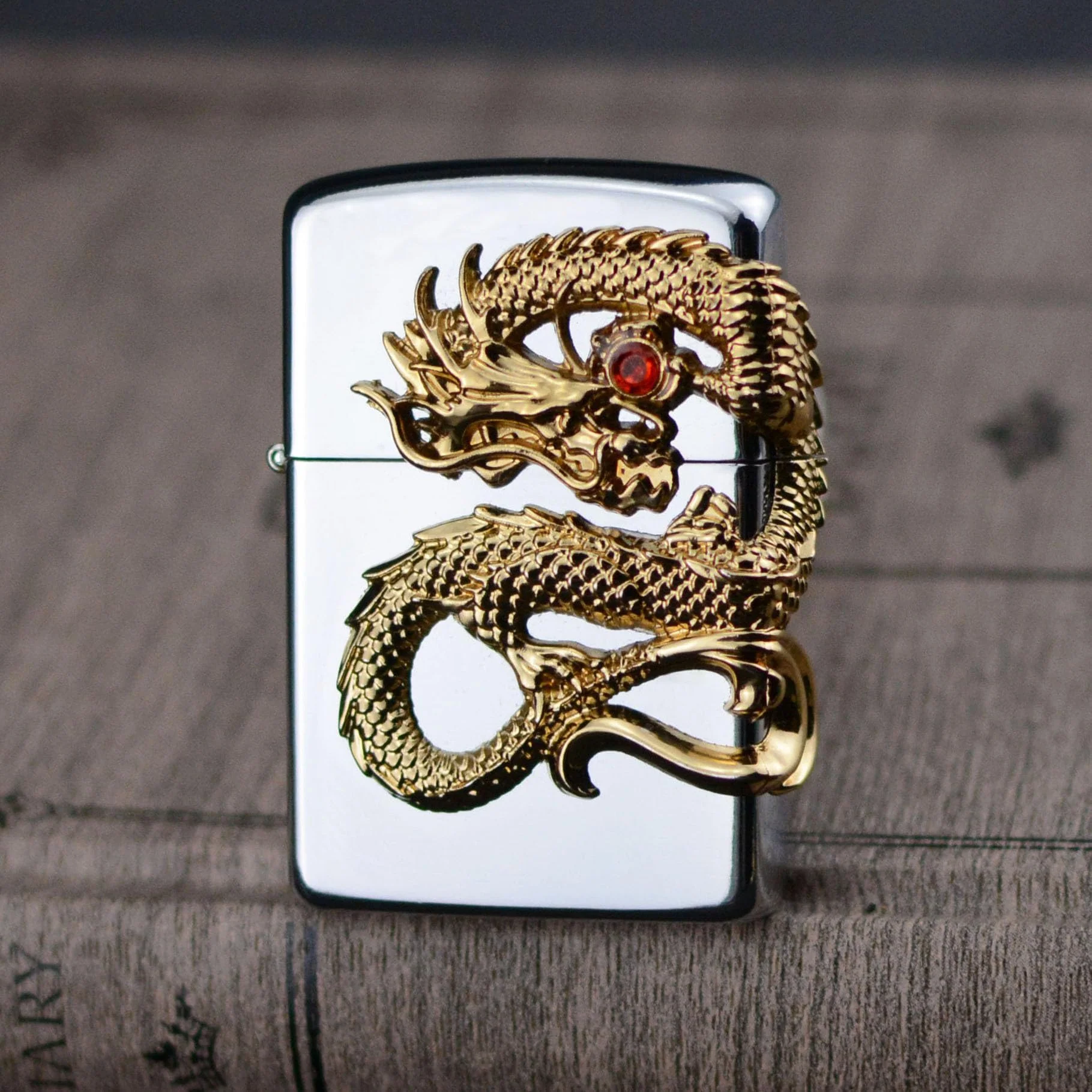 Embossed Zodiac Dragon Lighter Shell