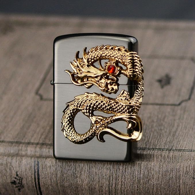 Embossed Zodiac Dragon Lighter Shell - Image 2